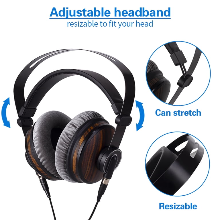OneOdio Wired Over Ear Headphones Studio Monitor & Mixing DJ Stereo Headsets With 50mm Neodymium Drivers And 1/4 To 3.5mm Audio Jack For AMP Computer Recording Phone Piano Guitar Laptop - Black