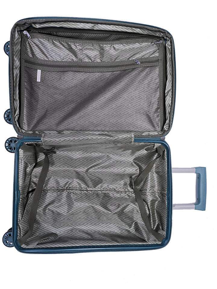 K-Cliffs Carry-On Suitcase Expandable Spinner 20" Lightweight Hand Carry Hardside Travel Luggage with 360° Dual Wheels Blue