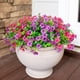 thumbnail image 3 of Flores Artificiales, Flores de Imitación Margarita con Hojas Verdes, Adecuadas para La Decoración del Hogar, Jardín Interior y Exterior (Rosa Morado), 3 of 4
