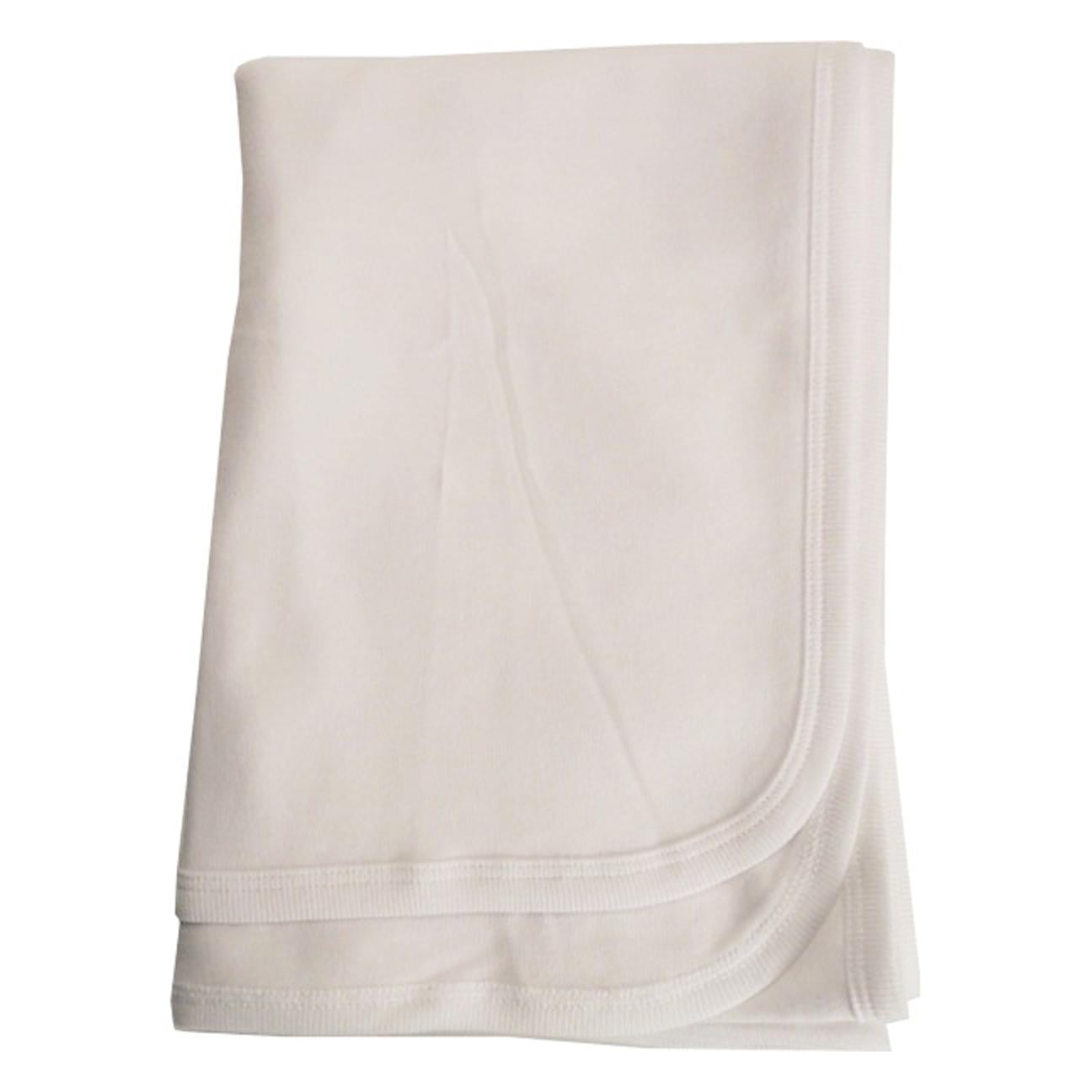 Bambini White Receiving Blanket
