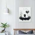 thumbnail image 3 of COMIO Bedroom Decor - Love and Hand in Hand Wall Art Canvas Print Poster -, 3 of 4