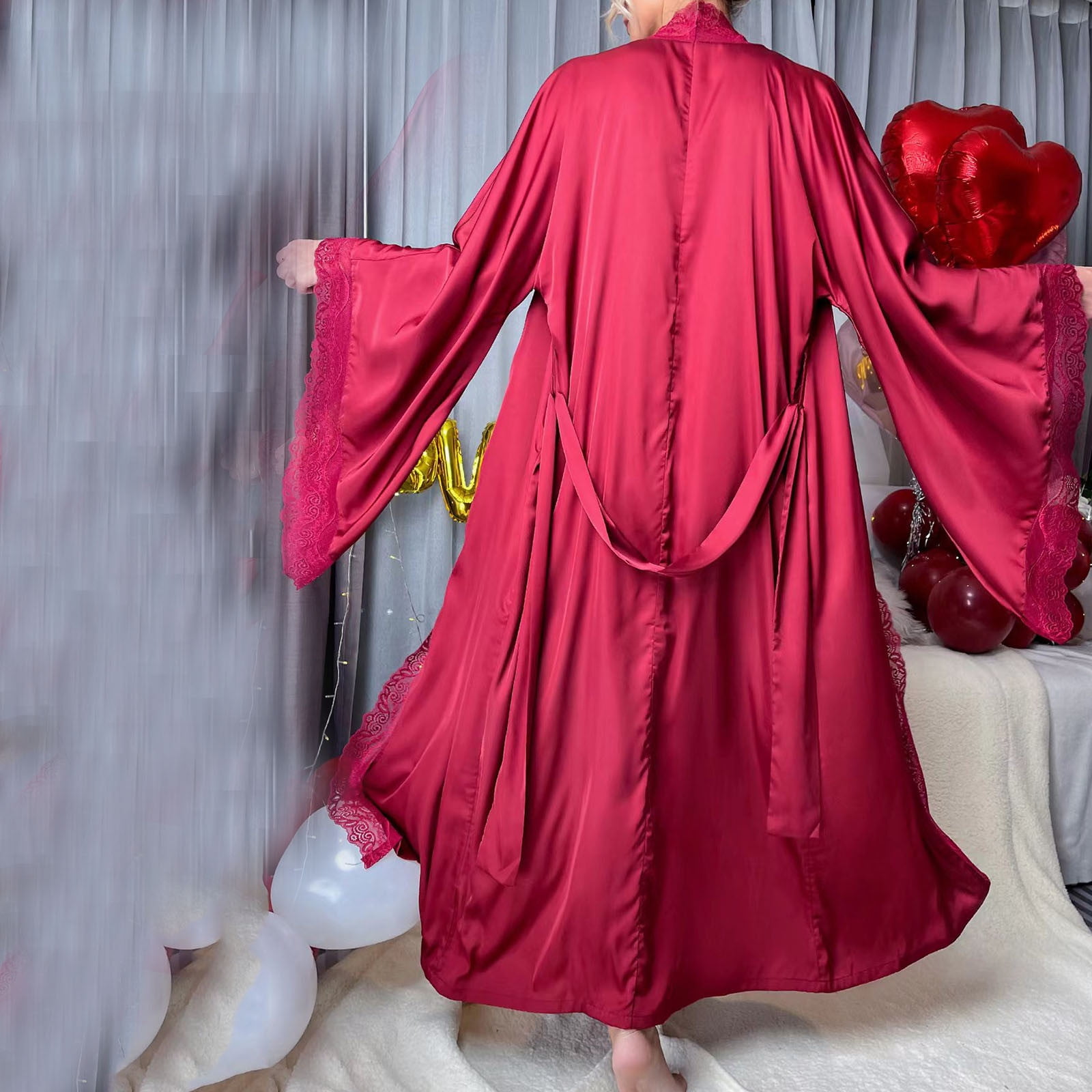 Kcodviy Womens Robe Soft Plush Bathrobe Fluffy Cute Long