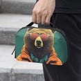 thumbnail image 2 of Bear Oxford Cloth Waterproof Storage Pouch for Electronic Devices - Hard Drive Cases, Charger Case, Small Travel Case, Cable Organizer Storage - 5.9x9.44x3.14 in, 2 of 6