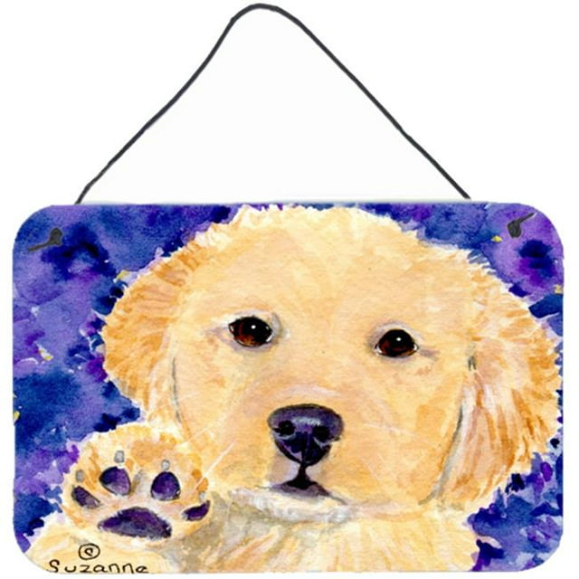 Golden Retriever Impressions Murales Ou de Porte en Métal Aluminium Intérieur