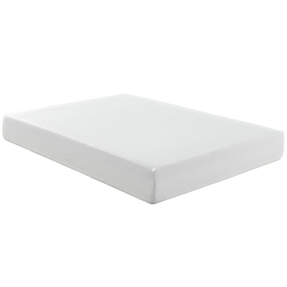 Modern Contemporary Urban Design Bedroom 10inch King Size Mattress, White, Fabric