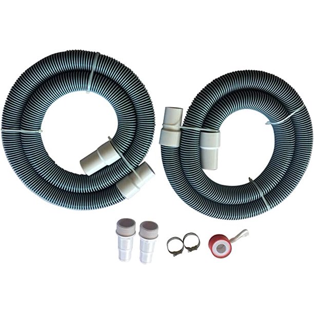 Professional 1 1/2" Swimming Pool Filter Hose Replacement Kit (6 Feet, 2 Pack)