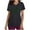 AD-Black, variant on BiZtdJrK Today's Sales of The Day St. Patrick's Day Womens Scrubs Tops Workwear Summer Casual V Neck Short Sleeve T Shirts Nursing Uniform Scrubs Shirts with Pockets Black M