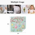 thumbnail image 5 of Cloth Napkins Set of 2 - 20x20 Inches, Easter Eggs Washable Reusable Table Napkins, Spring Watercolor Bunny Flower Green Soft & Absortbent Dining Napkin for Party Wedding Hotel Restaurant, 5 of 8