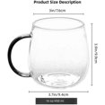 thumbnail image 2 of Juego de 4 tazas de vidrio de borosilicato alto, tazas de café de vidrio transparente, juego de cristalería grande, tazas de vidrio de 16 onzas con asas, también se pueden dar como regalo, 2 of 4