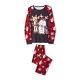 thumbnail image 2 of TSEXIEFOOFU Parent-Child Christmas Nightclothes, Long Sleeve Christmas Cartoon Elk Print Tops Trousers Suit for Kid Dad Mom / Romper, 2 of 9