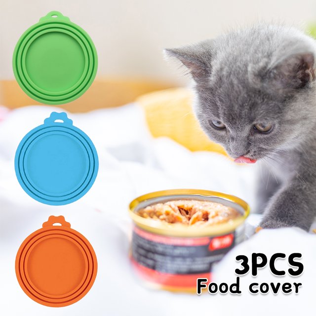 3PCS Cubiertas de comida para gatos Tapas de silicona para latas Tapas de comida para mascotas Tapas para comida para perros y gatos Muyoka Hogar