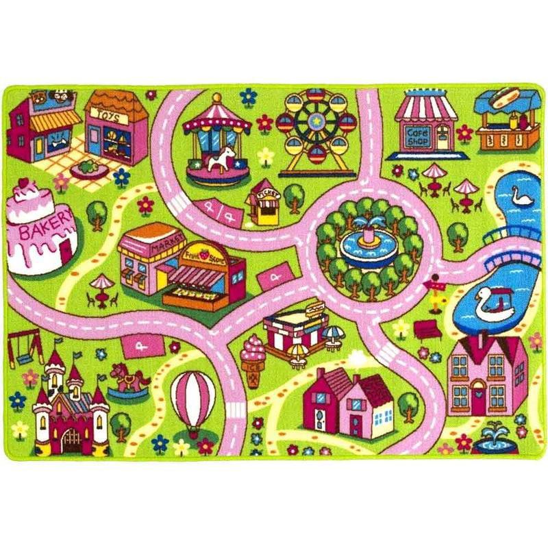 3x5 Area Rug  Kids  Play  Road  Map Street  Country Driving Time  New 3/'3/"x4/'10/"