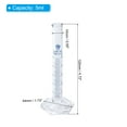 thumbnail image 2 of Uxcell 5ml 3.3 Borosilicate Glass Graduated Cylinder, Hex Base Blue Graduations Measuring Cylinder, 2 of 4