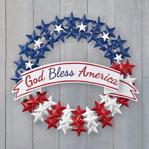 God Bless America Metal Door Decoration