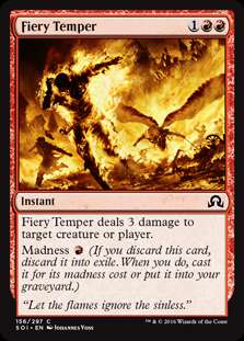 MtG Shadows Over Innistrad Common Fiery Temper (Foil) #156