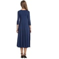 thumbnail image 2 of Women's 3/4 Sleeve A-line and Flare Midi Long Dress, 2 of 2