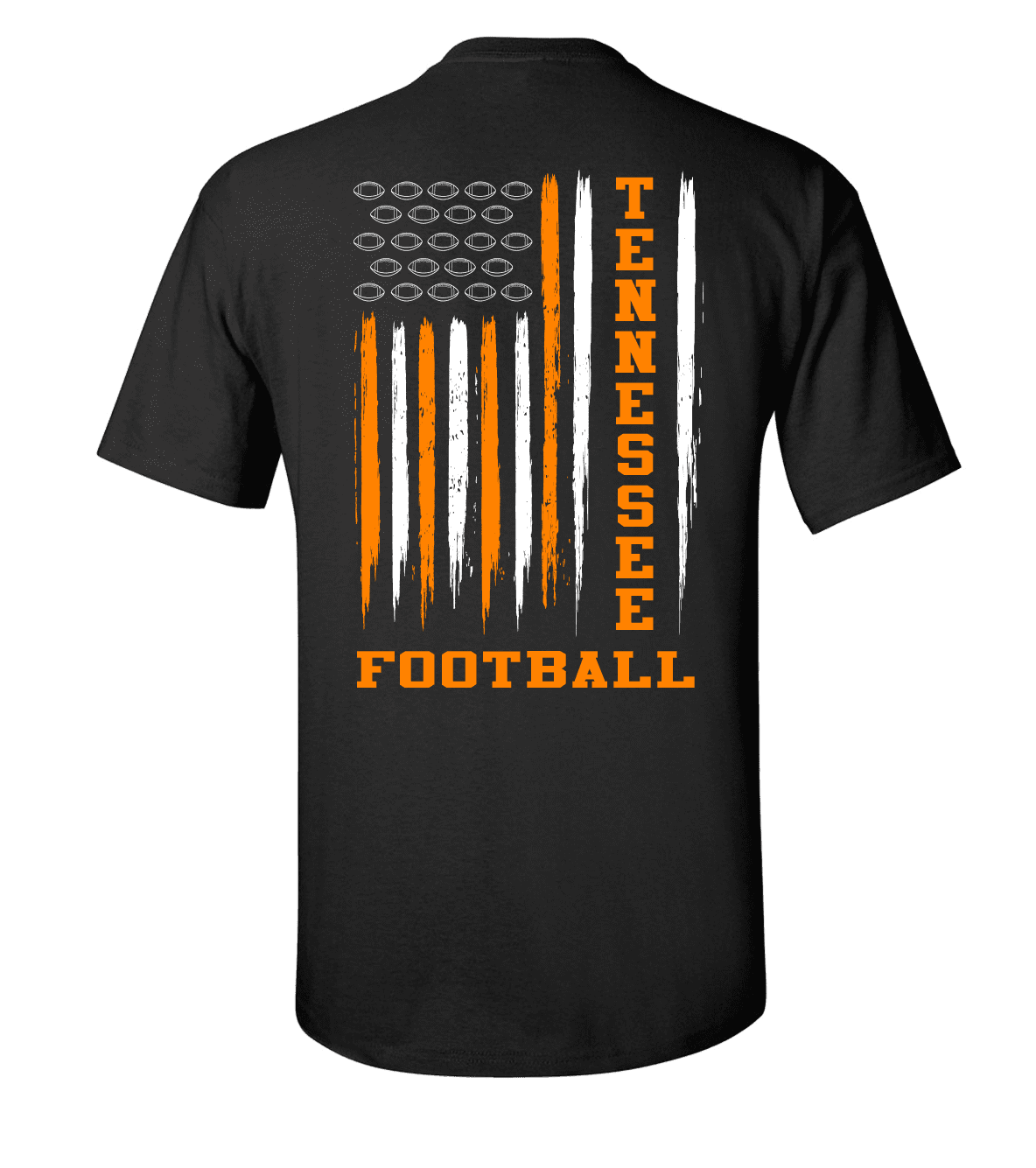 Tennessee Football Team Color Orange and White American Flag Mens Short ...