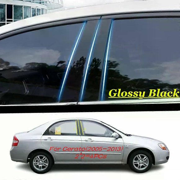 For Kia Forte(2009-2023)Cerato(2005-2013) Car TPU/Glossy Mirror Pillar Post Cover Door Trim Window Molding Sticker Accessories