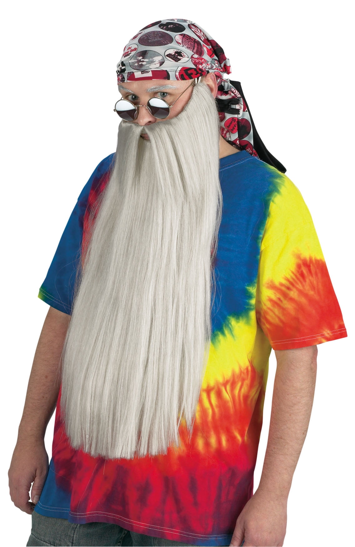 Long Beard and Tash Adult Grey Costume Hair Accessory