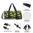thumbnail image 3 of Lafuoo Fresh Avocado Pattern Round Duffel Bag with Adjustable and Detachable Shoulder Strap Sports Gym Bag for Travel, Business, Sports-One Size, 3 of 6
