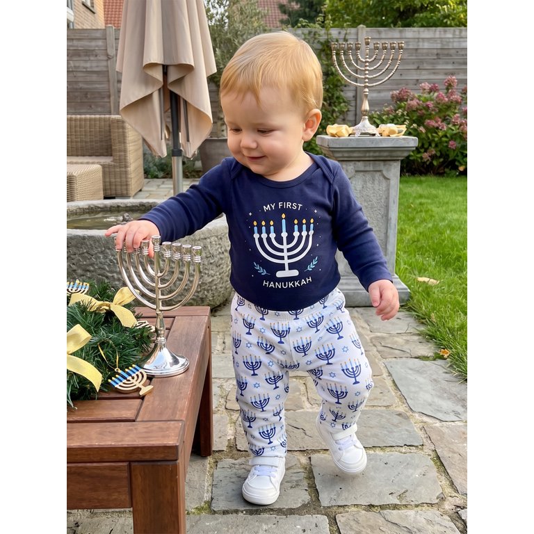 Baby Boy First Hanukkah Outfit Set photo 7