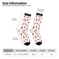 thumbnail image 2 of Honeii Chili Print Adult Socks,Crew Socks,Casual Calf Socks,Daily Wear Socks for Men & Women, Perfect for Sports, Casual and Everyday Use, 2 of 6