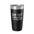 thumbnail image 1 of My Cat Tolerates Me Tumbler Travel Mug Funny Cat Lover Gift Insulated Laser Engraved Coffee Cup 20 oz Black, 1 of 5