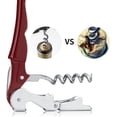 thumbnail image 4 of Professional Waiter Corkscrew Wine Openers Set (2 PCS),Upgraded With Heavy Duty Stainless Steel Hinges Wine Key for Restaurant Waiters, Sommelier, Bartenders (Wine Red 2 Packs), 4 of 5
