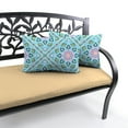 thumbnail image 4 of Jordan Manufacturing 12" x 18" Medlo Island Teal Medallion Rectangular Outdoor Lumbar Throw Pillow (2 Pack), 4 of 11