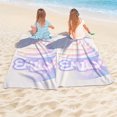 thumbnail image 4 of Personalized Custom Beach Towel - Microfiber Pool Swim Travel Large Soft Customized Name Towel (30"x60"), 4 of 9