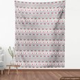thumbnail image 3 of Ambesonne Christmas Fabric by the Yard Upholstery, Deer Trees Borders, 5 Yards, Grey White and Red, 3 of 4