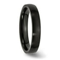 thumbnail image 4 of Auriga Stainless Steel Brushed Black IP-plated 4 mm Band for Women Size 10, 4 of 6