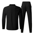 thumbnail image 4 of Wavsuf Sweatsuits 2pcs Sets Mens Jogger Set Long Motion Shirt Sweatshirt and Sweatpants Black Size M, 4 of 8
