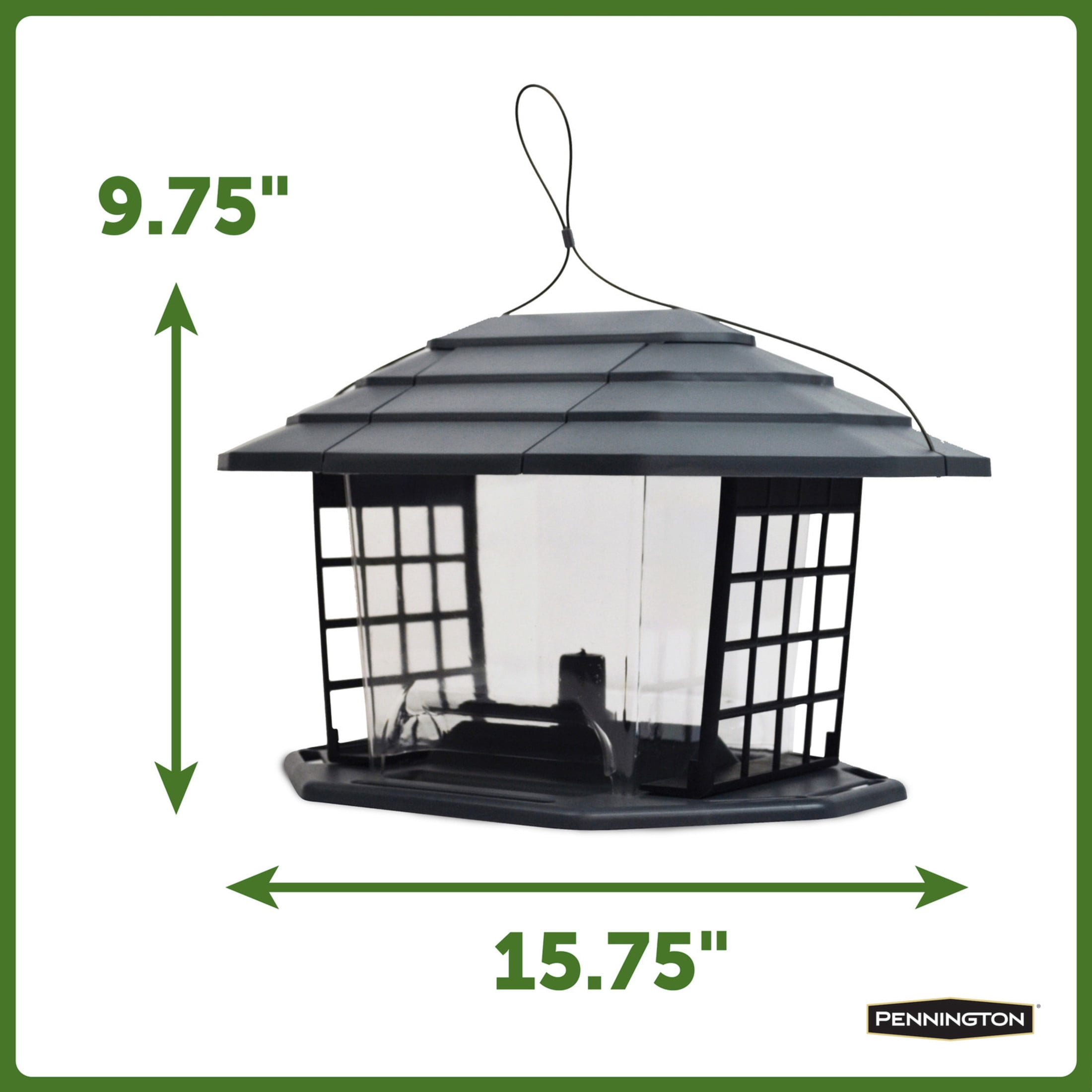Pennington Earth Smart Ecobistro 5lb Capacity Wild Bird Feeder and Feed Starter Kit 1 Each