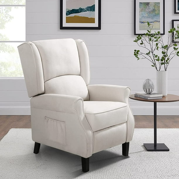 MERITLIFE Heated Vibrating Accent SofaPush Back Standard Recliner Chair ...