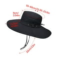 thumbnail image 2 of HauiWeiLyai 3” Wide Brim Sun Bucket Hats for Men Women UPF 50+, Fisherman Hat Summer Hat Large Sunshade Outdoor Hat Mountaineering Sun Protection Breathable, 2 of 3