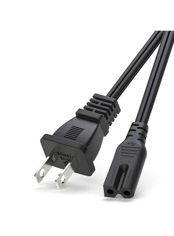2 Prong 12Ft Polarized-Power-Cord for Vizio-LED-TV Smart-HDTV D-E-M-Series Others 2 Slot Adapter-AC-Wall-Cable: IEC-60320 IEC320 C7 to NEMA 1-15P