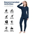 thumbnail image 4 of Woolcano Women’s 100% Merino Wool Base Layer Set Lightweight Thermal Underwear for Ski Winter Outdoor, 4 of 6