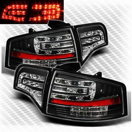 2005-2008 Audi A4 S4 B7 Black LED Tail Lights Lamp Brand ...