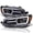 Jet Black Housing Clear Lens, variant on Spec-D Tuning Jet Black Projector Headlights w/ Sequential LED Turn Signal Compatible with 2015-2021 Subaru WRX STI with Halogen Headlights, L + R Pair Headlamp Assembly