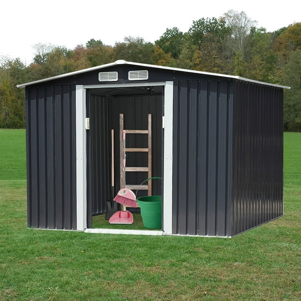 jaxpety garden storage shed galvanized steel outdoor tool