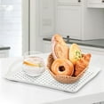 thumbnail image 7 of Non-slip Serving Trays, 2 Pack Large Serving Tray with Handles, 16.5" x 11.2" x 1.6" Food Serve Trays for Dinner, Drinks, Snacks (White), 7 of 7