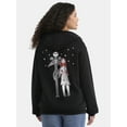 thumbnail image 2 of Nightmare Before Christmas Women's Front Back Graphic Hoodie Sweatshirt, Sizes XXS-XXL, 2 of 5