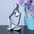 thumbnail image 3 of 3 Pieces Abstract Character Figurines Resin Figurine Characters Crafts Ornaments, 3 of 9