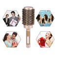 thumbnail image 4 of Cepillo Redondo para Cabello, Cepillo de Pelo Antiest&aacute;tico de Barril con Cerdas de Jabal&iacute;, Cepillo Secador de Cabello Cer&aacute;mica para Hogar y Peluquer&iacute;a, Pein, 4 of 8