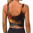 thumbnail image 3 of Lsque Cool Fire Lion Printed Women'S Sports Bra, Compression, Moisture Wicking, High-Impact Sports Bra For Women,Supportive sports bra-Medium, 3 of 9