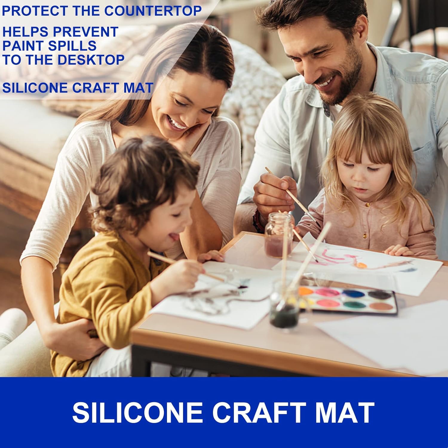 GIXUSIL 2 Pack Silicone Mats for Kitchen Counter, 23.62" x 15.75"x 1.5mm Thick Large Silicone Mat, Nonskid Heat Resistant Countertop Protector, Easy to Clean, White Translucent