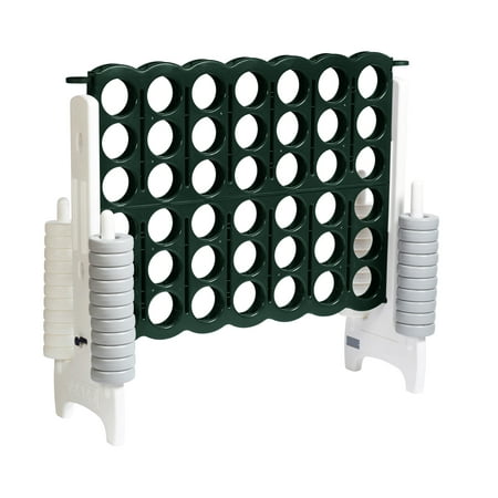 ECR4Kids Jumbo Four-To-Score Giant Game-Indoor/Outdoor 4-In-A-Row Connect - Green and White