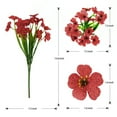 thumbnail image 2 of VVYXX 6PCS Fake Artificial Flowers Red Violet Long Stems Realistic Faux Silk Violet Bouquets Wedding Bridal Shower Centerpieces Floral Arrangements Party Mothers' Day Gift, 2 of 7