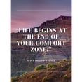 thumbnail image 3 of ArtsyQuotes 12x14 Black Modern Framed Museum Art Print Titled - Neale Donald Walsch Quote: Comfort Zone, 3 of 5